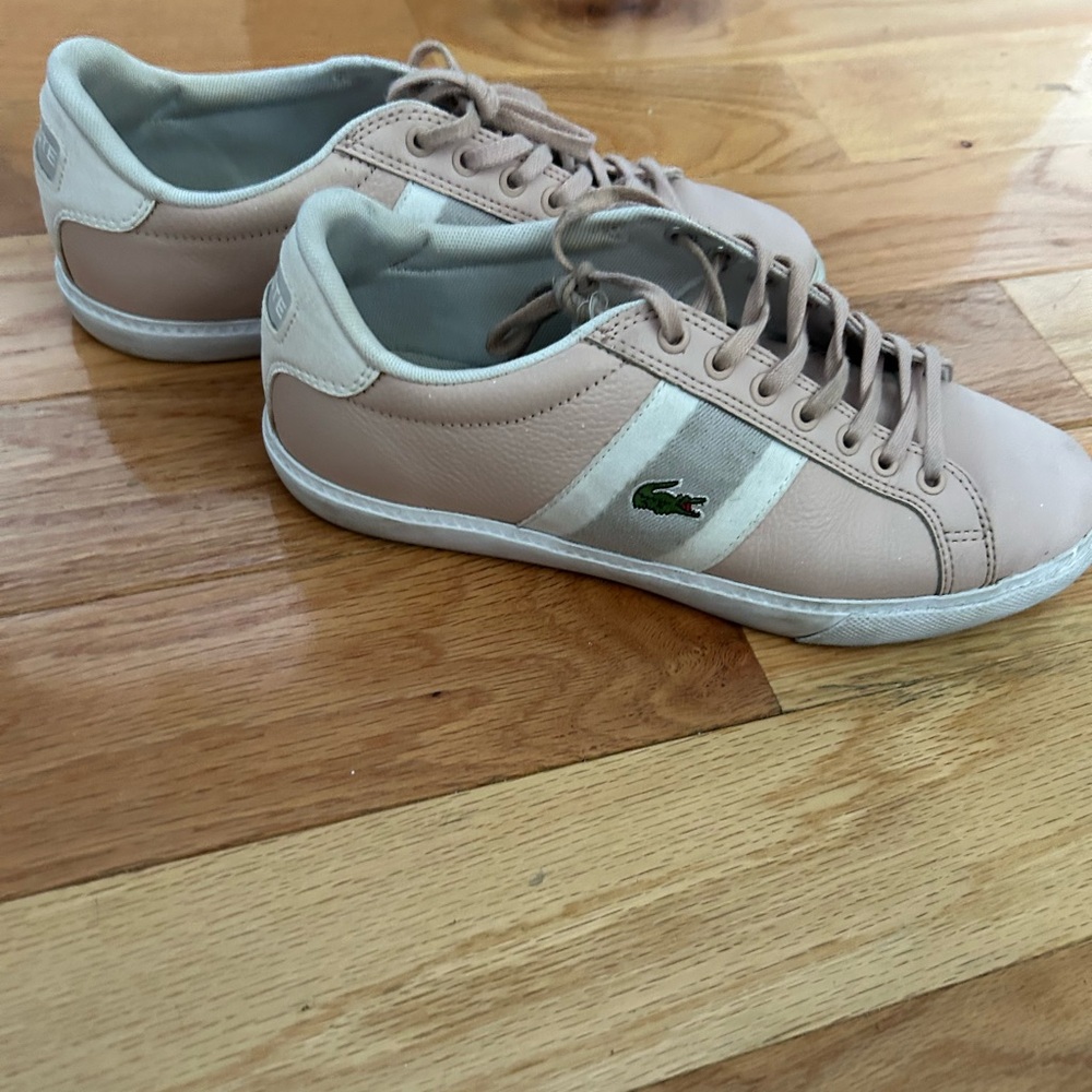 Lacoste Light Brown Sneakers with White Trim